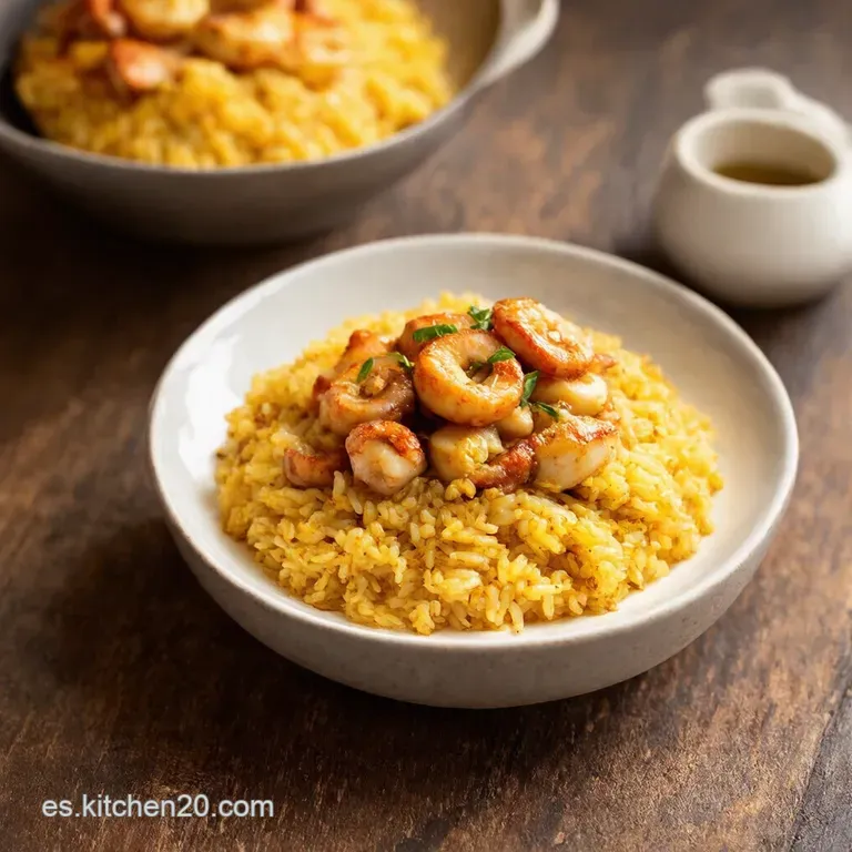 Arroz Meloso con Pulpo y Gambones