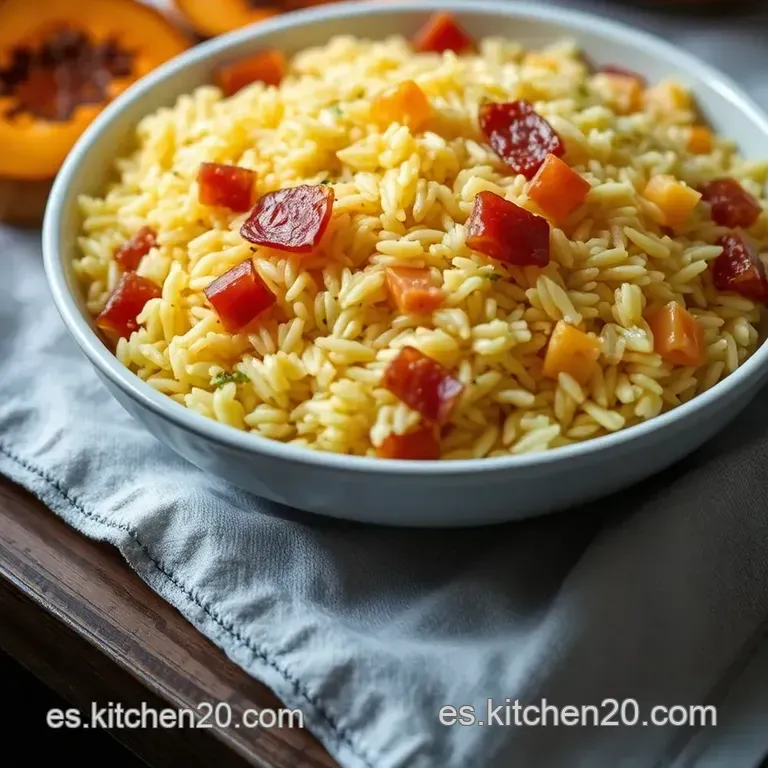 Arroz Meloso De Calabaza Y Jam&oacute;n presentation