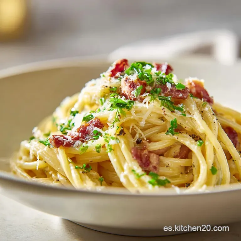 Pasta a la Carbonara: Aut&eacute;ntica y Cremosa