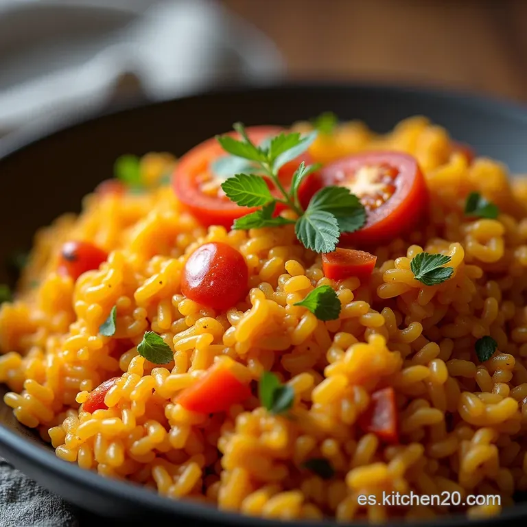 Arroz Jollof Nigeriano El Rey del Sabor con Base de Tomate Ahumado