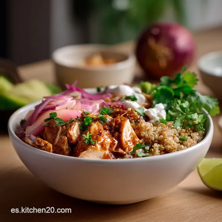 Comida saludable: Bol de Quinoa Pibil con sabor intenso
