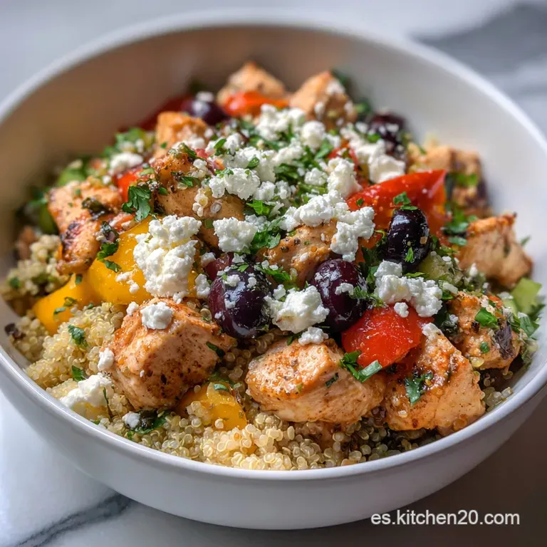Comida Sana: Bol De Quinoa Y Pollo Sencillo presentation