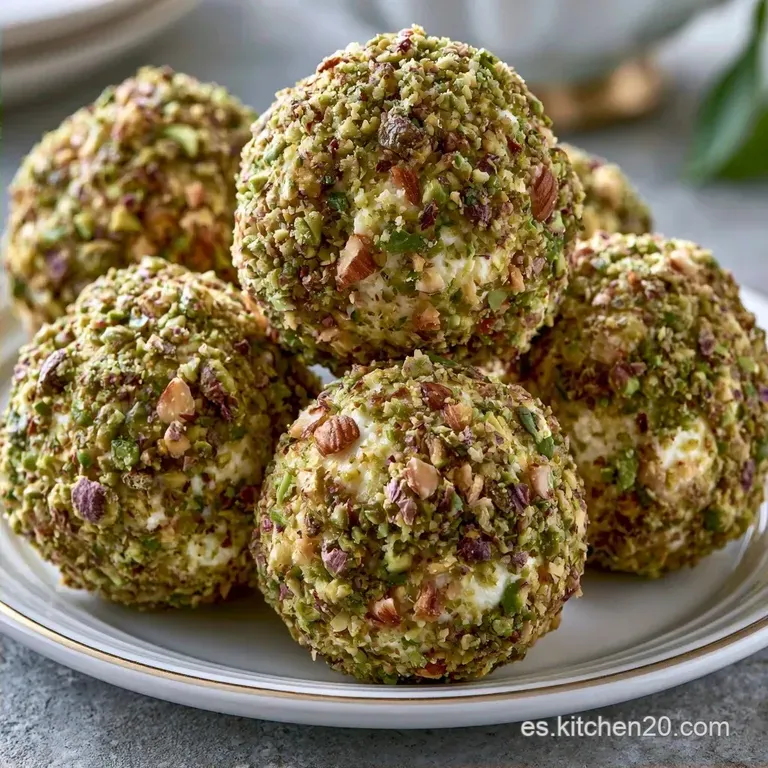 Bolitas De Queso Crema Y Frutos Secos con Pistachos