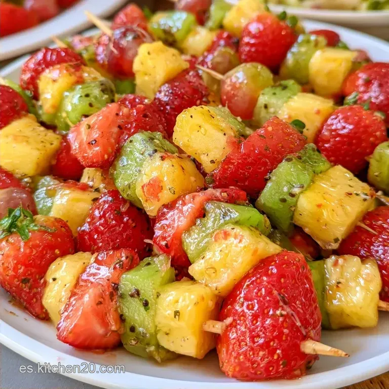 Brochetas De Frutas Navideñas En 15 Minutos