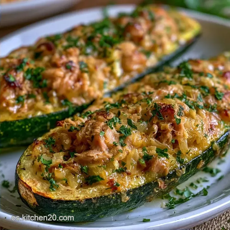 Calabacines Rellenos At&uacute;n al Horno