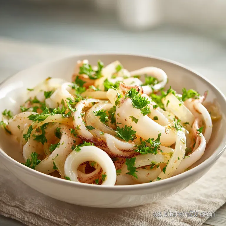 Calamares Encebollados Receta de la Abuela: Salsa Melosa