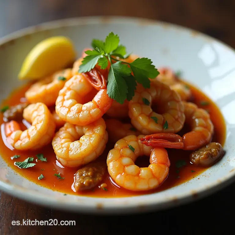 Calamares y Camarones en Salsa Padang Cremosa