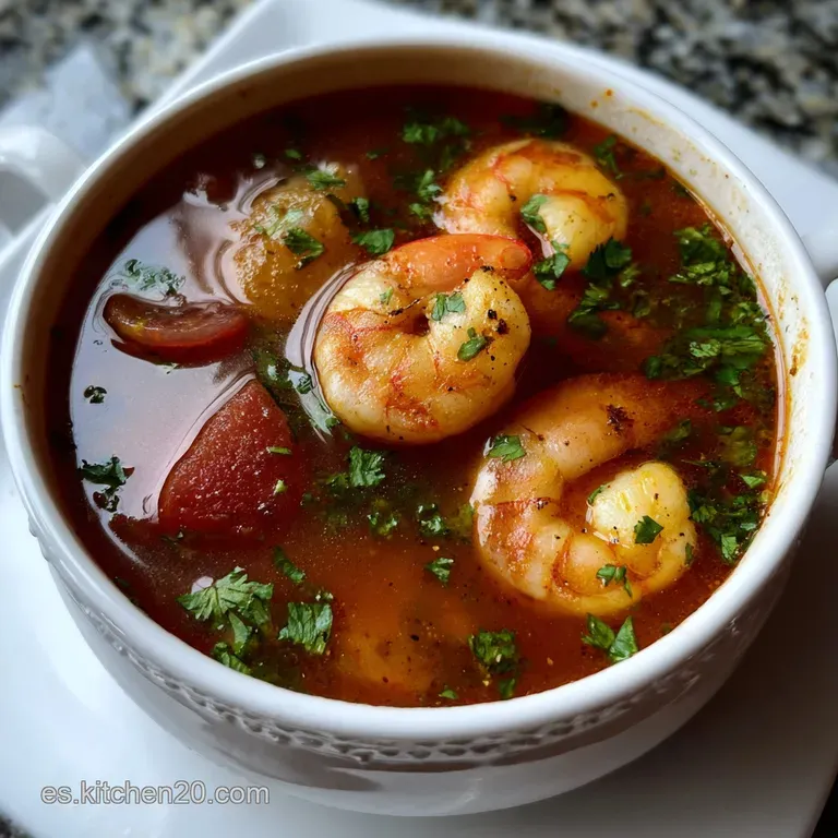 Caldo De Camar&oacute;n: La Receta Tradicional Con Saz&oacute;n Intenso presentation