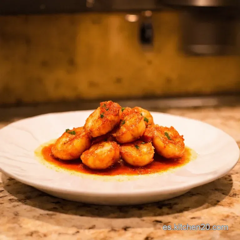 Camarones Bang Bang Al Estilo Del Chef Sabros&oacute;n presentation