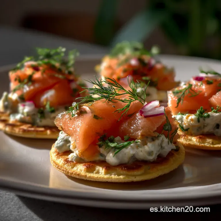 Canap&eacute;s Elegantes de Salm&oacute;n y Eneldo