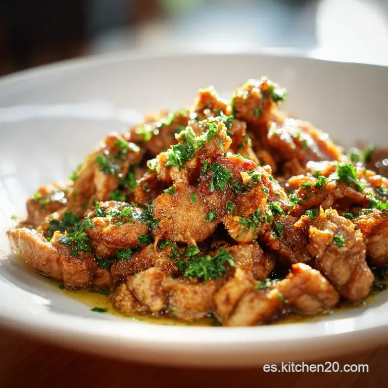 Cerdo Frito con Ajo y Pasta de Ajo