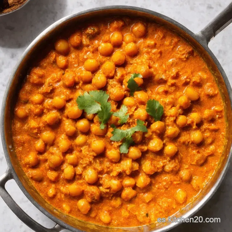 Chana Masala Curry de Garbanzos al Estilo Indio