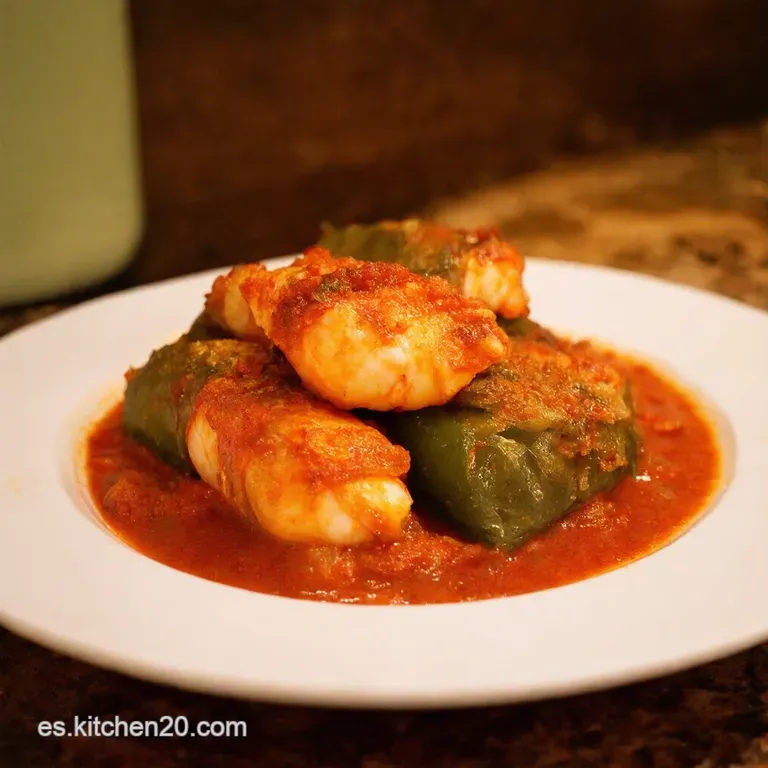 Chile Poblano Relleno De Camar&oacute;n a La Veracruzana presentation