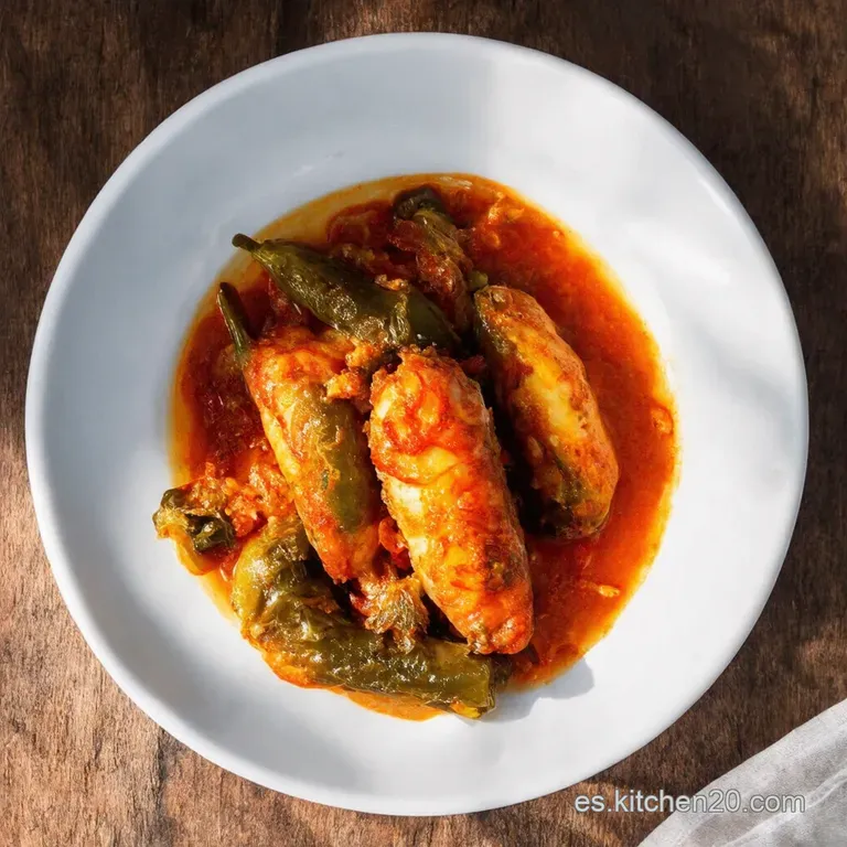 Chile Poblano Relleno de Camar&oacute;n a la Veracruzana
