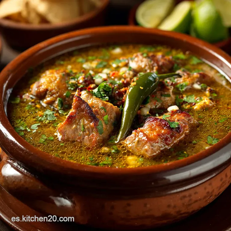 Chili Verde Cl&aacute;sico de Cerdo: Guiso Del Suroeste con Tatemado Perfecto