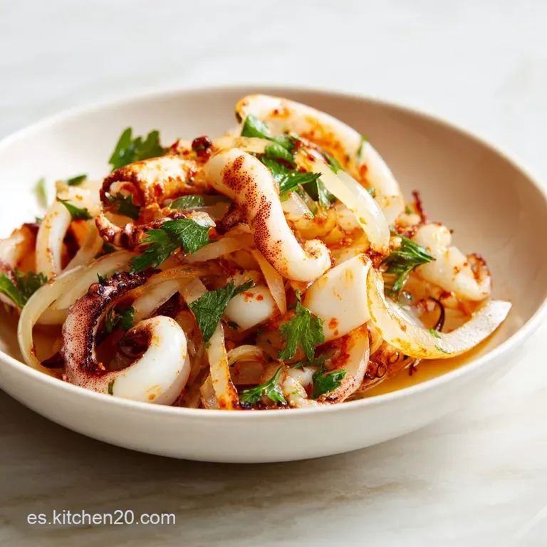 Receta Chipirones Encebollados: Confitado Lento