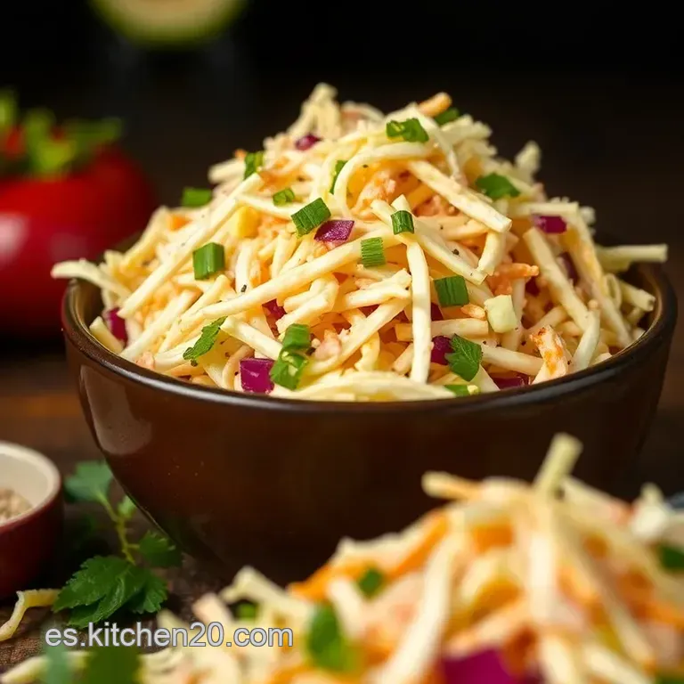 Coleslaw Cremosa a La Espa&ntilde;ola presentation