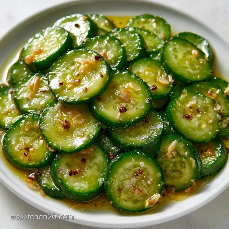 Rodajas transl&uacute;cidas de calabac&iacute;n dispuestas en plato blanco, resaltando su brillo aceitoso y suaves tonos amarillos.