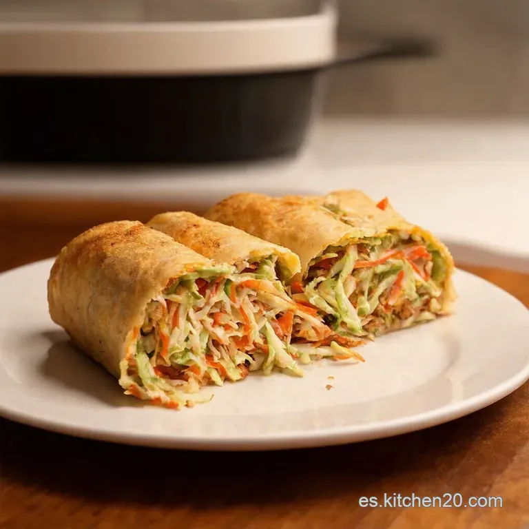 Crack Slaw Desestructurado El Rollito De Primavera Keto presentation