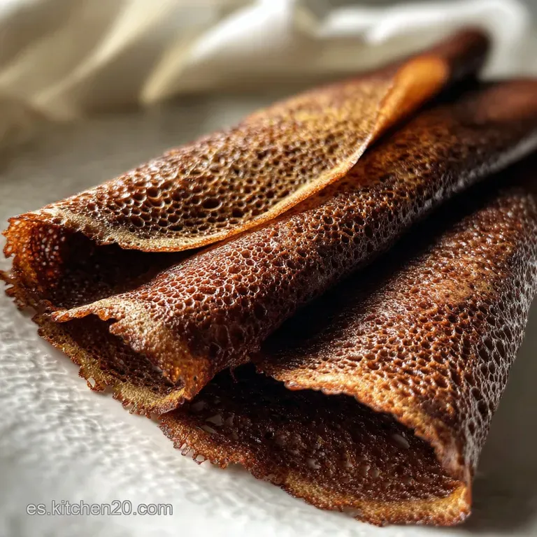 Elegant plating of chocolate crepes: neatly folded, drizzled chocolate cascading down, vibrant red raspberries offering a ...