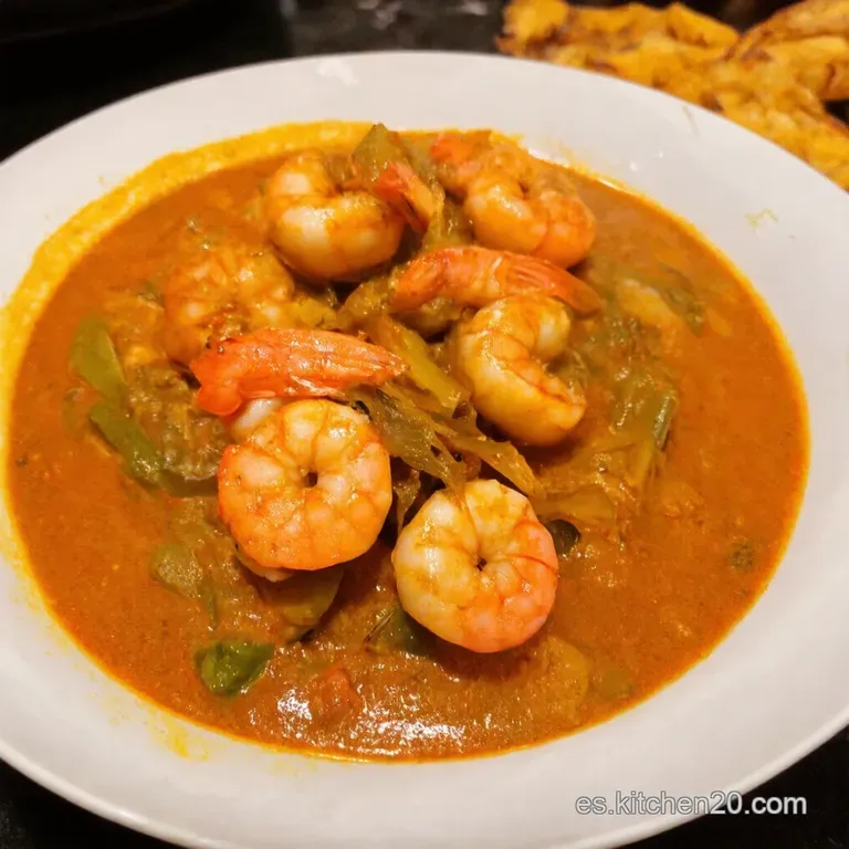 Curry De Gambas Thai Express Pa Chaparse Los Dedos presentation