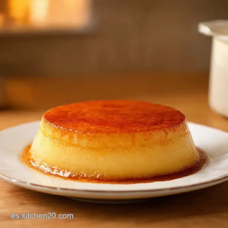 El Cl&aacute;sico Flan De La Abuela presentation