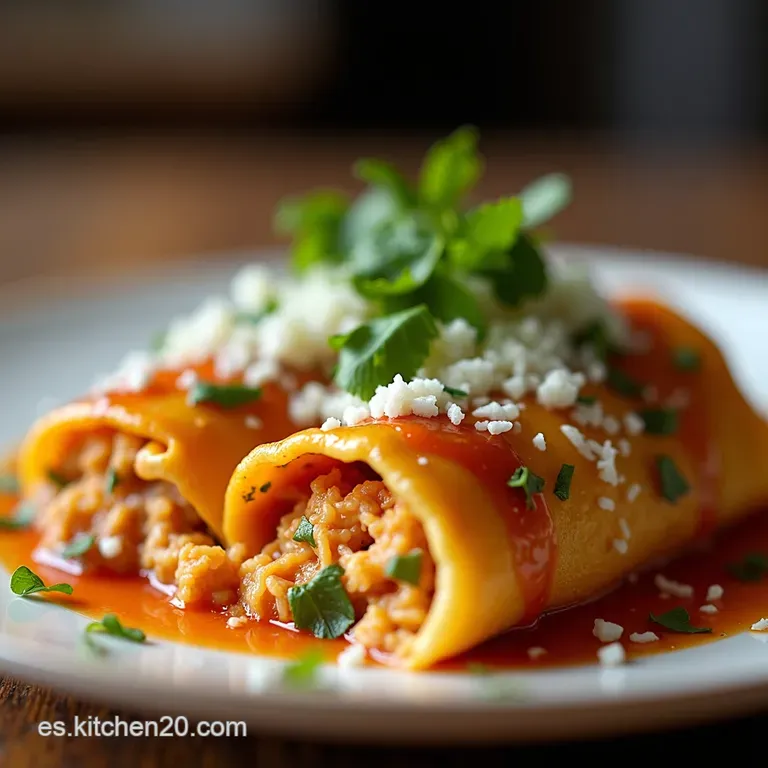 Enchiladas de Pollo R&aacute;pido y Cremosas Cena Expr&eacute;s
