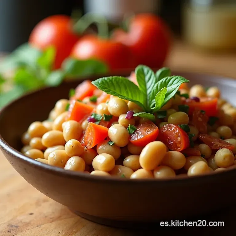 Ensalada De Frijoles Fiesta Con Aderezo C&iacute;trico De Lima presentation