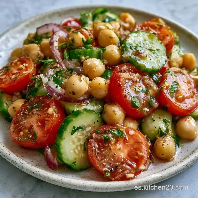 Ensalada fresca en cuenco cer&aacute;mico con granos brillantes, trozos crujientes de verdura y un toque de aceite de oliva.