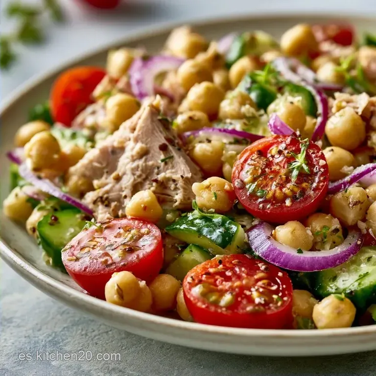 Ensalada De Garbanzos Ligera y Refrescante