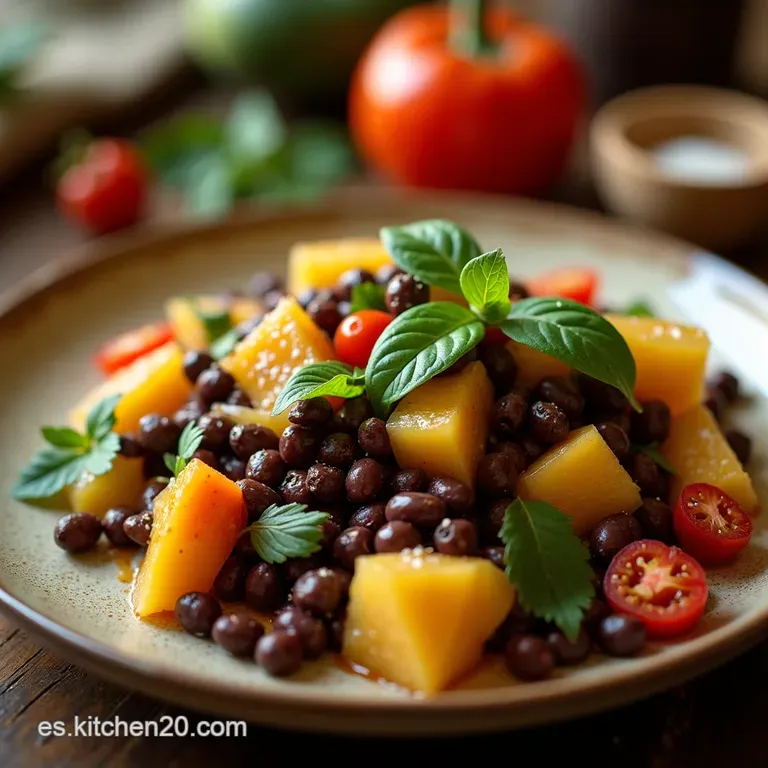 Ensalada Tropical De Frijoles Negros Frescura Latina En Cada Bocado presentation