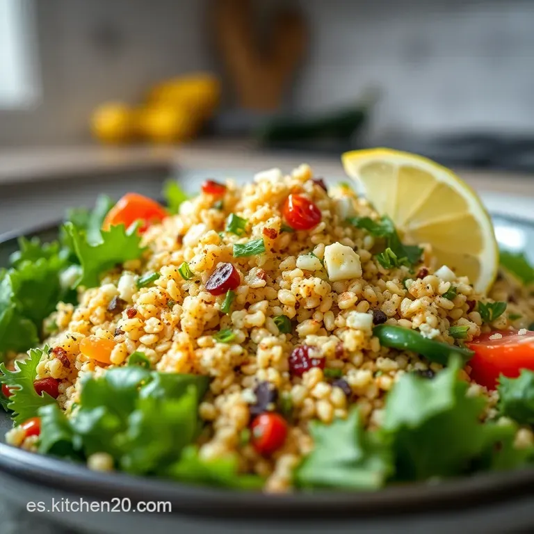 Ensalada Mediterr&aacute;nea con Quinoa y Pollo con Mango Almuerzos TOP
