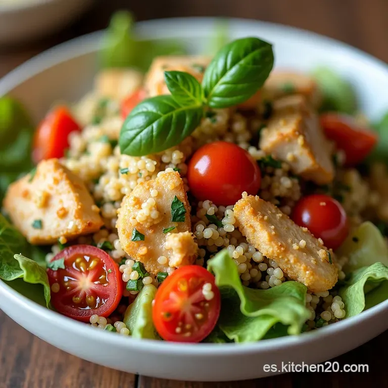 Ensalada Mediterr&aacute;nea de Quinoa con Pollo