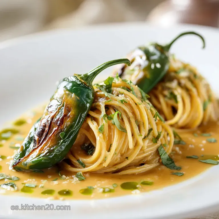 Espagueti con Salsa Cremosa de Poblano: El Secreto Ahumado para tu Pasta