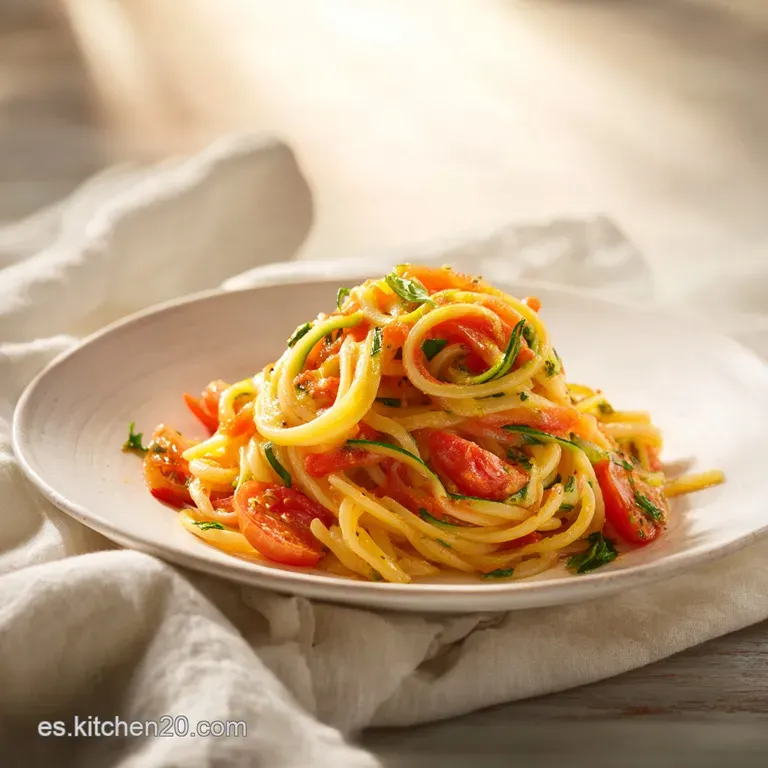 Elegantly twirled spaghetti topped with fresh basil leaves, drizzled with olive oil, and served on a white plate.
