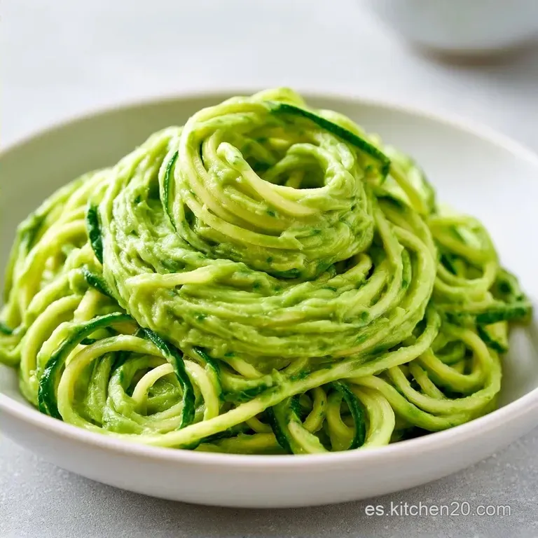 Espaguetis De Calabac&iacute;n Con Crema De Aguacate