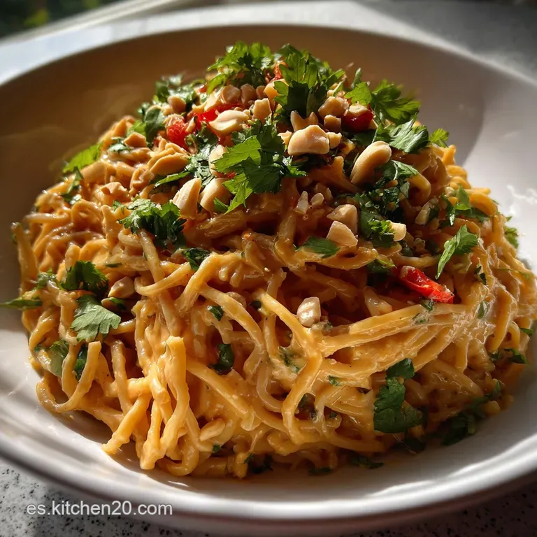 Thai Peanut Noodles: Cena &Eacute;pica En 25 Minutos presentation