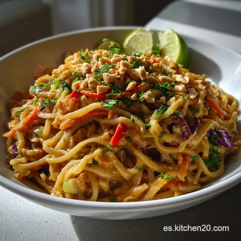 Thai Peanut Noodles: Cena &Eacute;pica en 25 Minutos