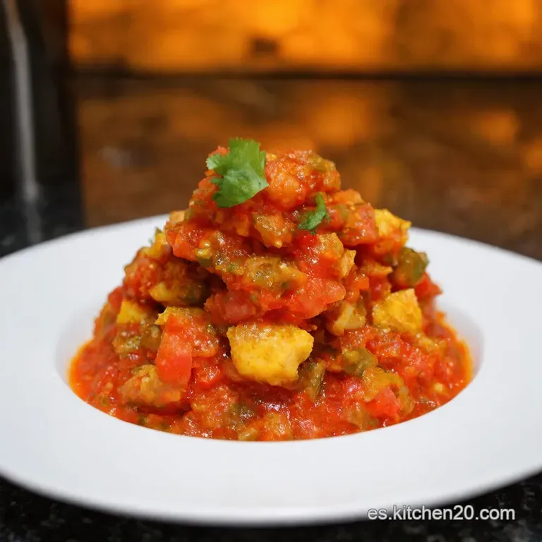 Fuego En El Paladar Salsa Picante De Melocot&oacute;n Al Estilo Jerk Caribe&ntilde;o presentation