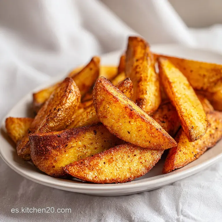 Gajos De Papas Al Horno Con Ajo: Crujientes