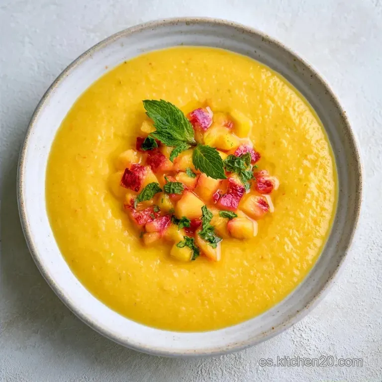 Gazpacho De Melocotón Refrescante