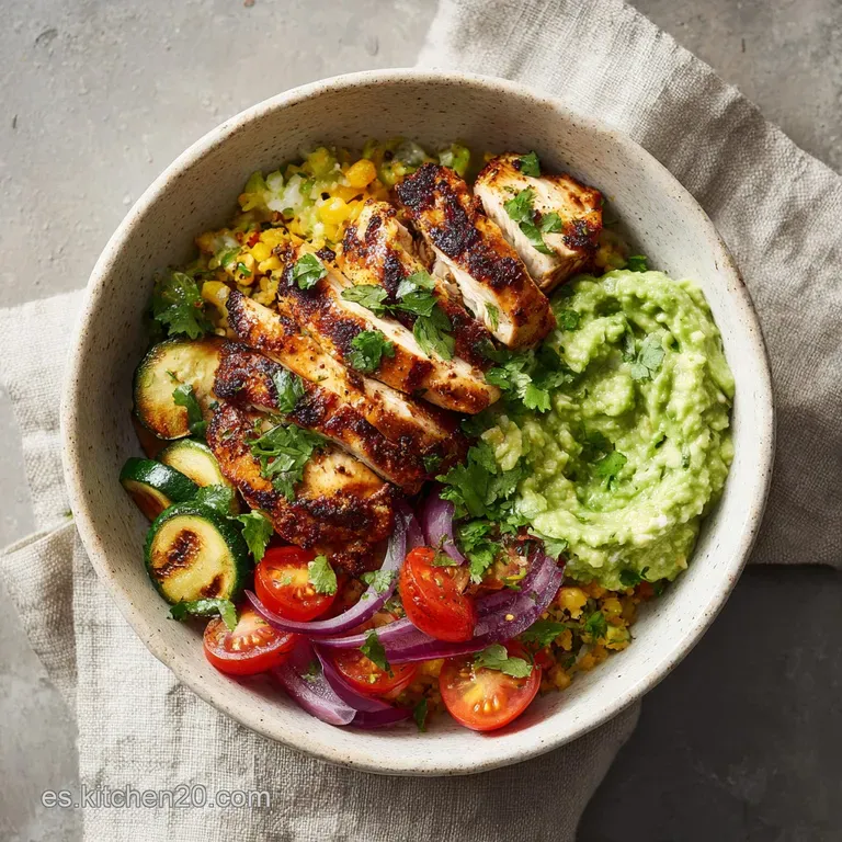 Receta con Guacamole y Pollo Asado