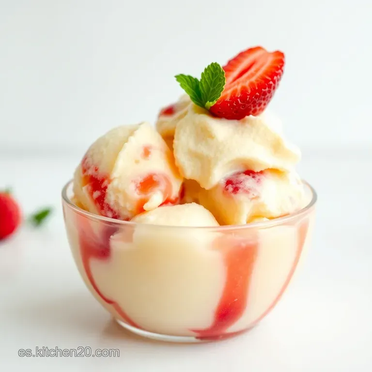 Helado de Fresa Cremoso: &iexcl;Un Cl&aacute;sico F&aacute;cil y R&aacute;pido!