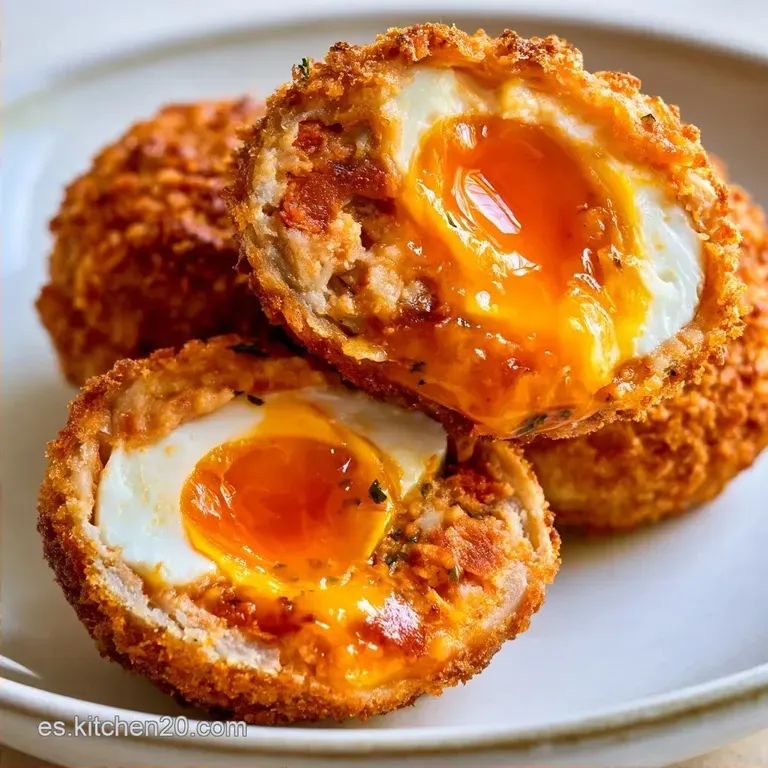Huevos Escoceses con Carne Picada y Chorizo