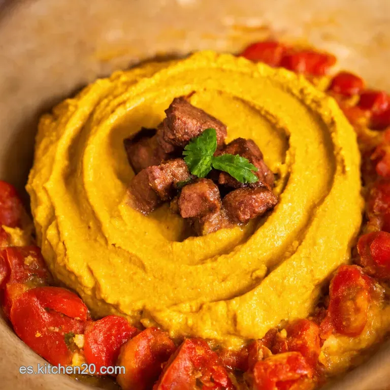 Hummus De Pimientos Asados Sabor Casero Al Estilo Espa&ntilde;ol presentation