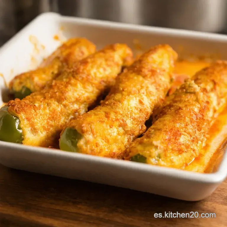 Jalape&ntilde;o Poppers Al Horno Con Crema De Queso Un Bocado Picante Y Cremoso presentation