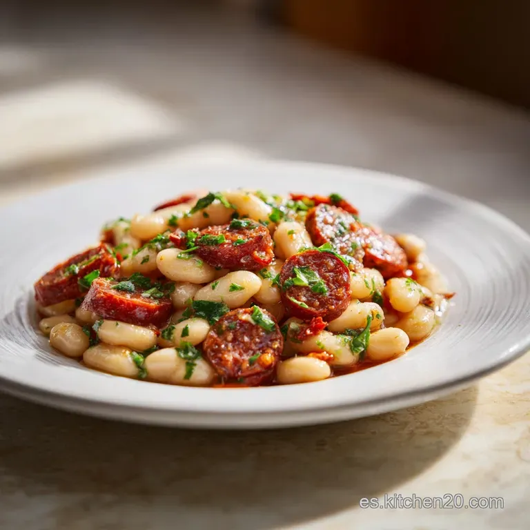 Receta de Jud&iacute;as Blancas con Chorizo Tradicional