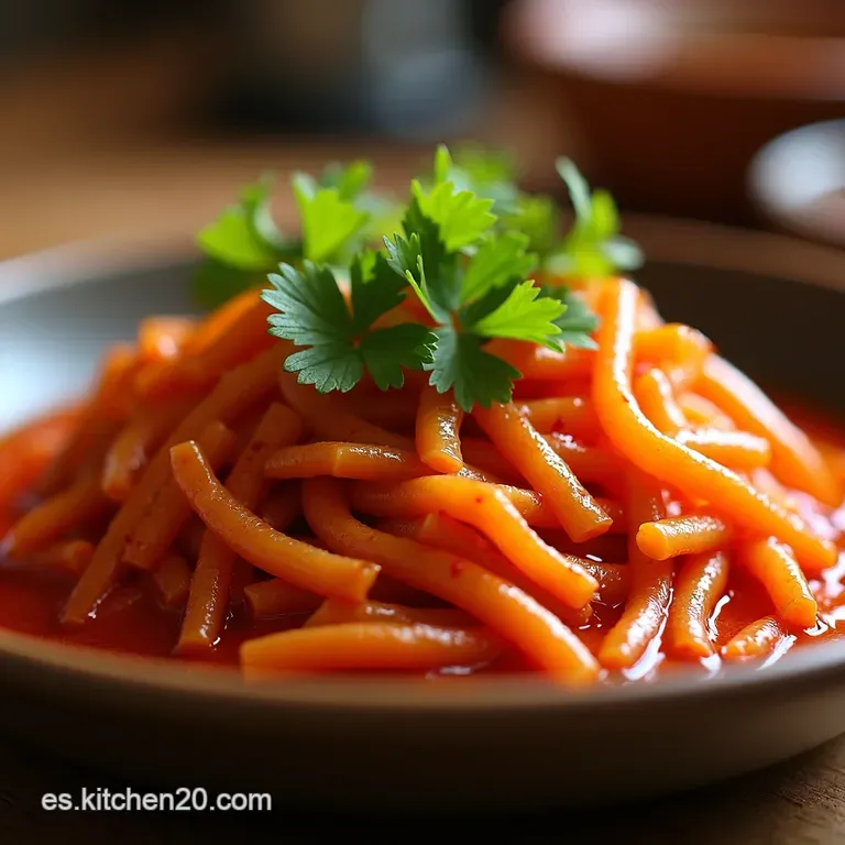 Kimchi Explosivo Con Gochujang Picante Y Adictivo presentation