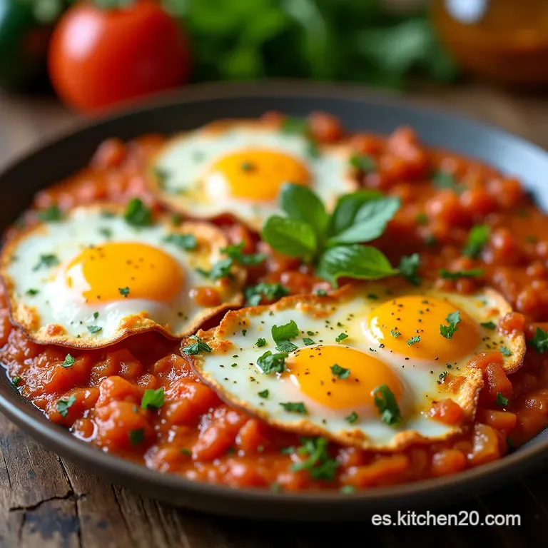 Menemen Aut&eacute;ntico Huevos Revueltos Turcos con Pimientos y Tomate Fresco