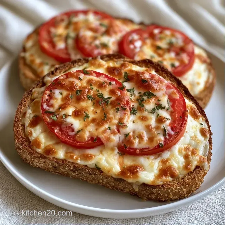 Mini pizzas dispuestas en plato blanco, con bordes crujientes y queso fundido burbujeante que cae suavemente por el lado.